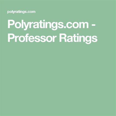 poly ratings|polyratings dec.